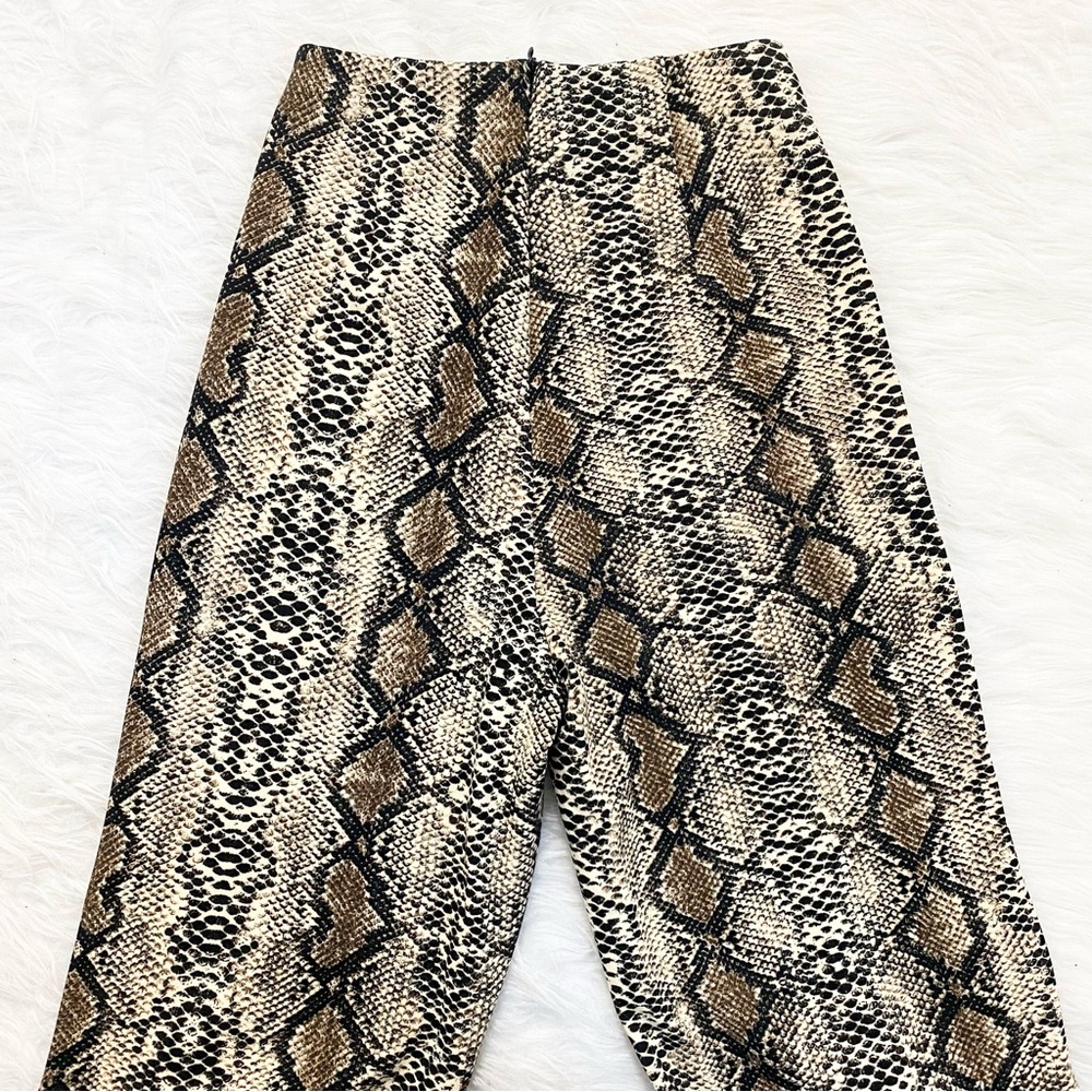 Snake Print High Waisted Trouser Pants - Picture 3 of 6